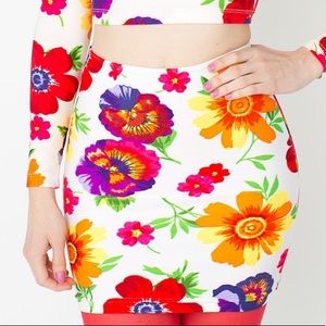 Cali Sun Fun Floral High Waist Mini Skirt